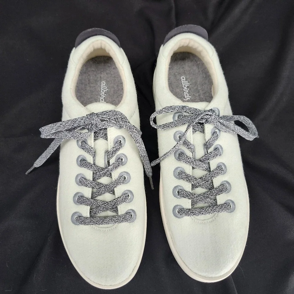 Allbirds‎ Mens Wool Pipers Shoes Size 9 Cream White Low Top Sustainable Sneakers